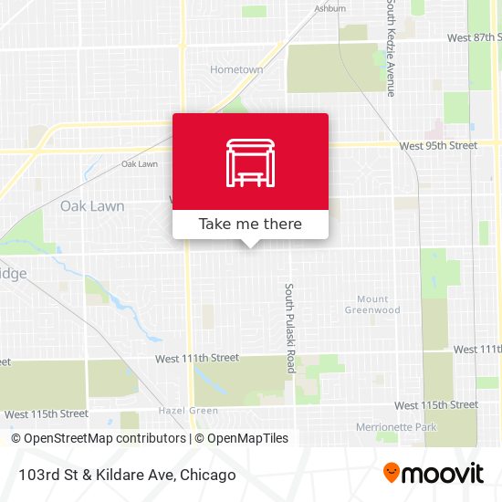 103rd St & Kildare Ave map