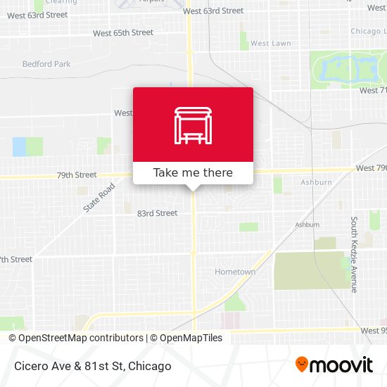 Cicero Ave & 81st St map