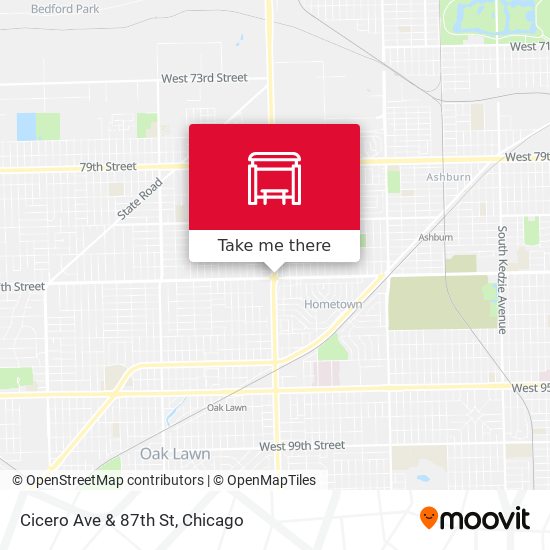 Cicero Ave & 87th St map