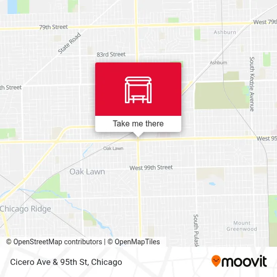 Cicero Ave & 95th St map