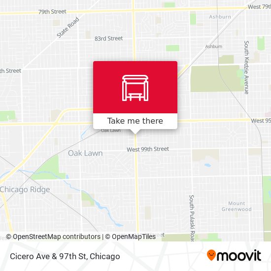 Cicero Ave & 97th St map