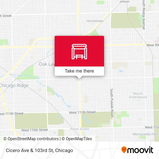 Cicero Ave & 103rd St map