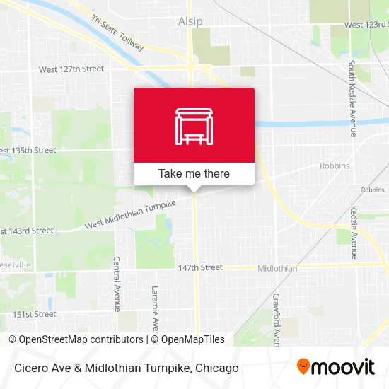 Cicero Ave & Midlothian Turnpike map