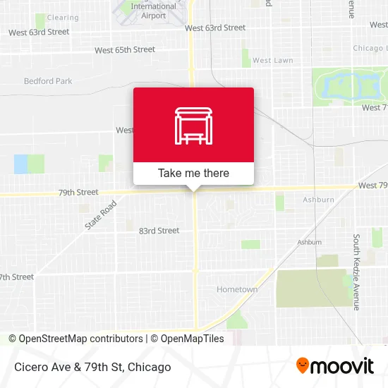 Cicero Ave & 79th St map