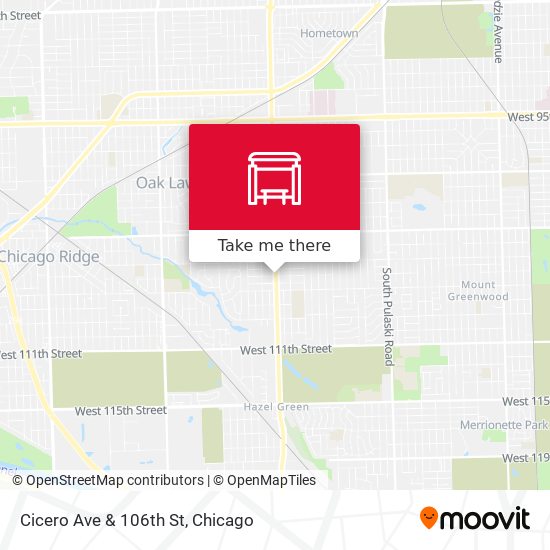 Cicero Ave & 106th St map