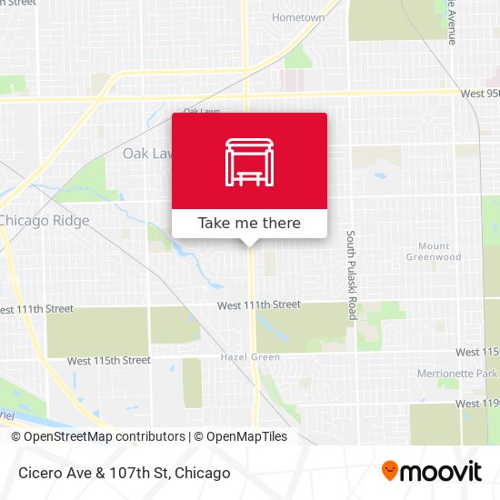 Cicero Ave & 107th St map