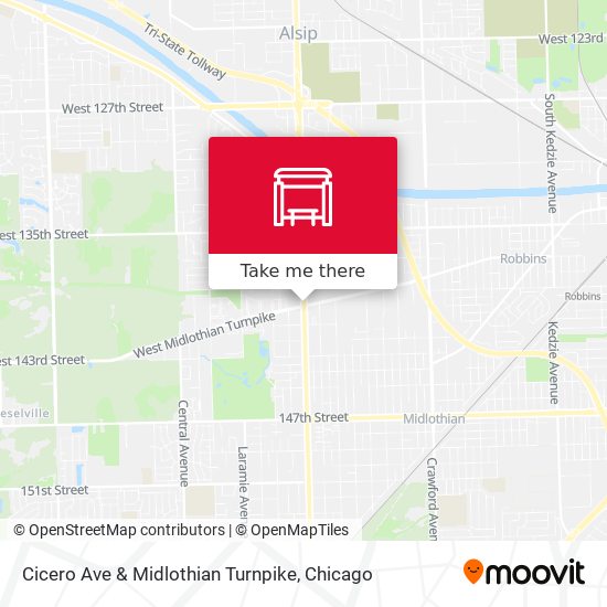 Cicero Ave & Midlothian Turnpike map