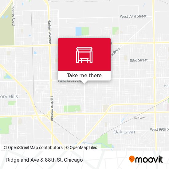 Mapa de Ridgeland Ave & 88th St