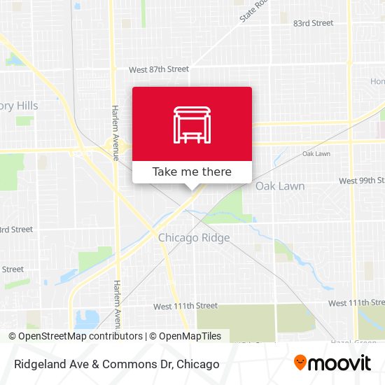 Ridgeland Ave & Commons Dr map