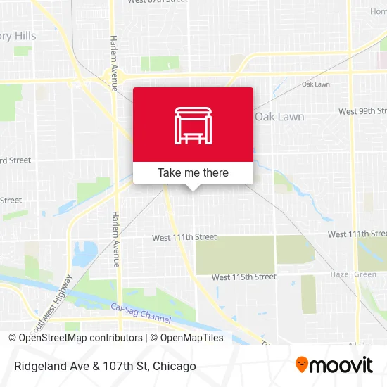 Ridgeland Ave & 107th St map
