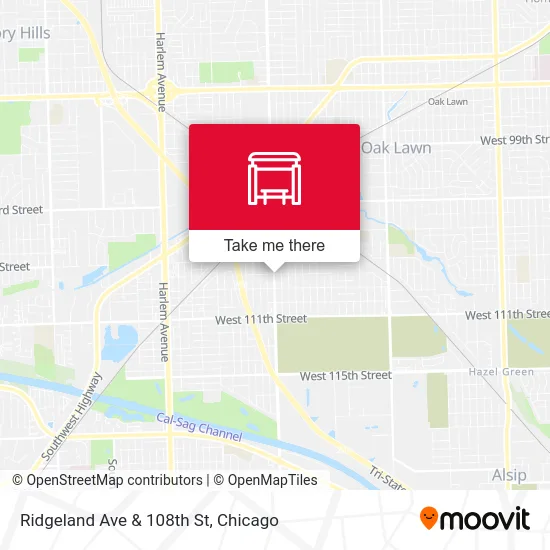 Ridgeland Ave & 108th St map