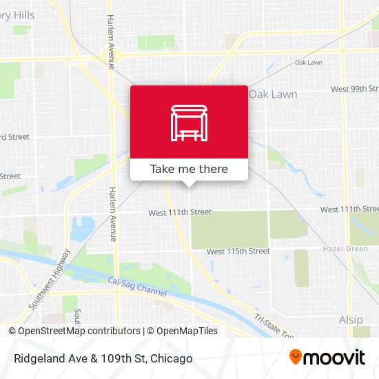 Ridgeland Ave & 109th St map