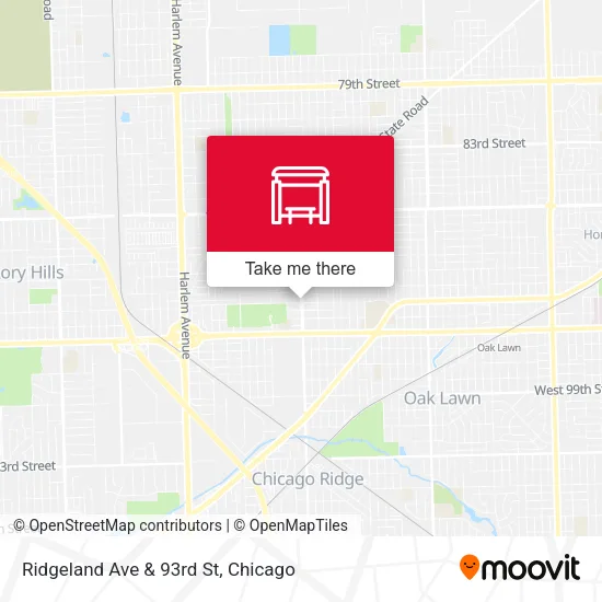 Ridgeland Ave & 93rd St map