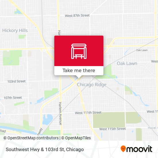 Southwest Hwy & 103rd St map