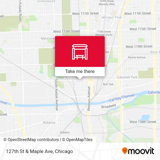 127th St & Maple Ave map