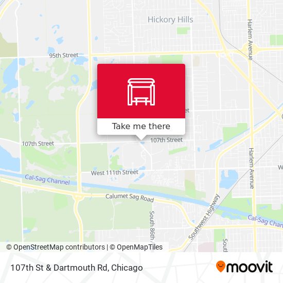 107th St & Dartmouth Rd map