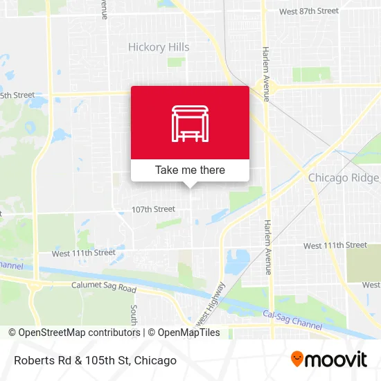 Roberts Rd & 105th St map