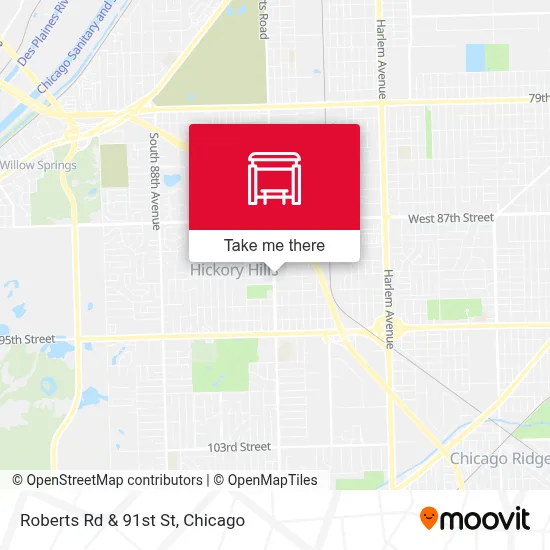 Roberts Rd & 91st St map