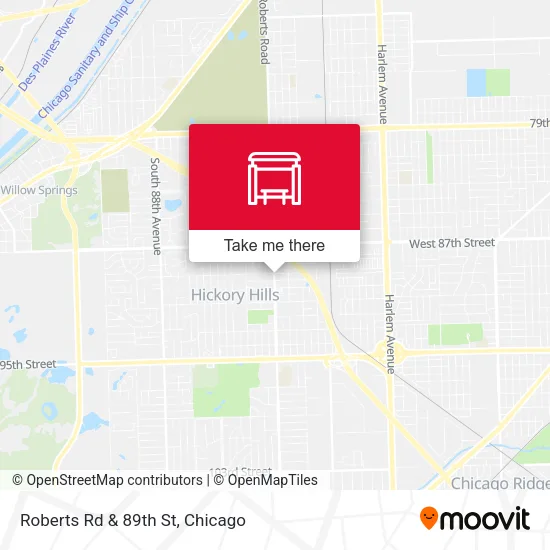 Roberts Rd & 89th St map
