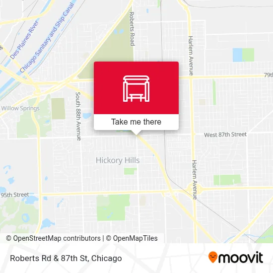 Roberts Rd & 87th St map