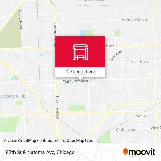 87th St & Natoma Ave map