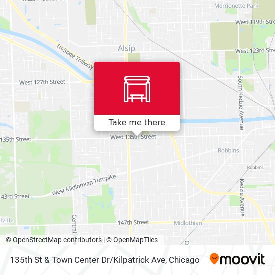 135th St & Town Center Dr / Kilpatrick Ave map