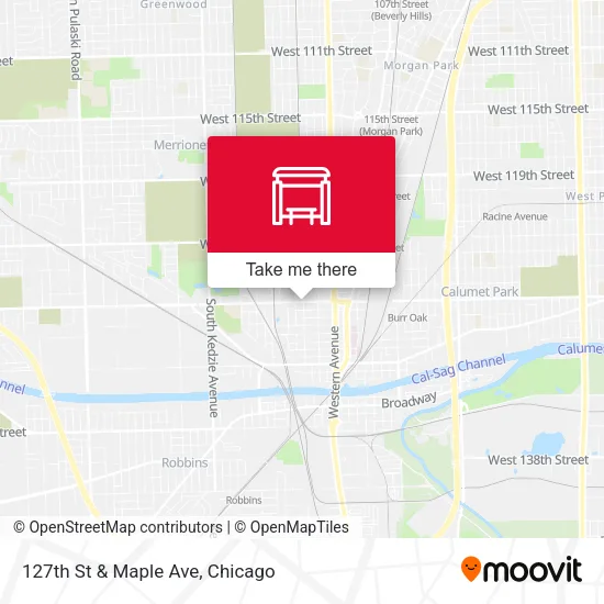 127th St & Maple Ave map