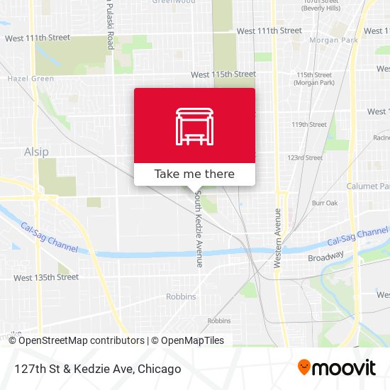 127th St & Kedzie Ave map