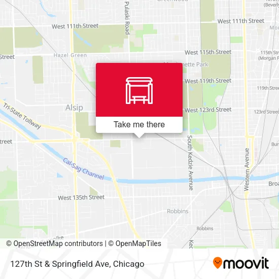 127th St & Springfield Ave map
