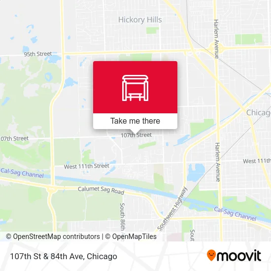 107th St & 84th Ave map