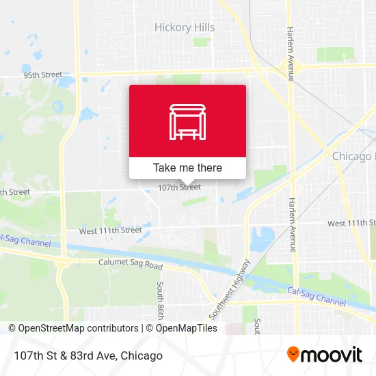 107th St & 83rd Ave map