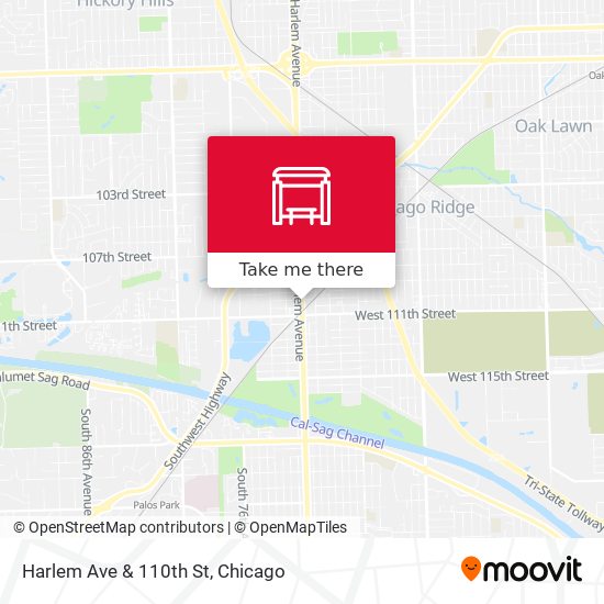 Mapa de Harlem Ave & 110th St