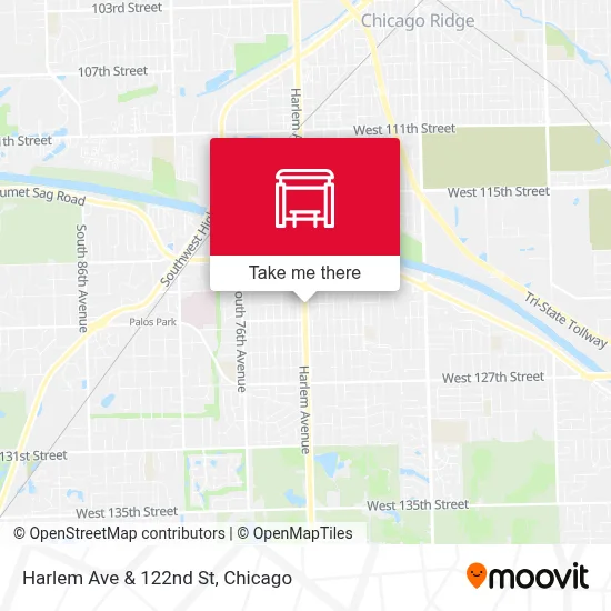 Harlem Ave & 122nd St map