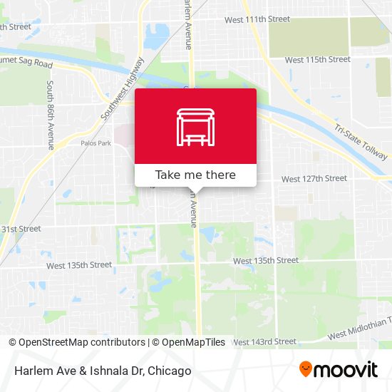 Harlem Ave & Ishnala Dr map