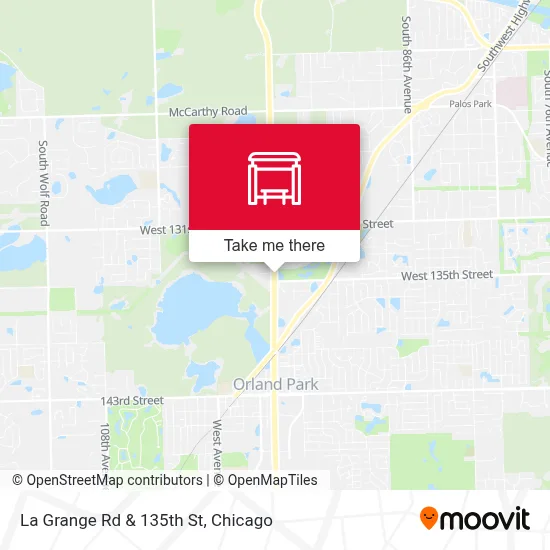 La Grange Rd & 135th St map