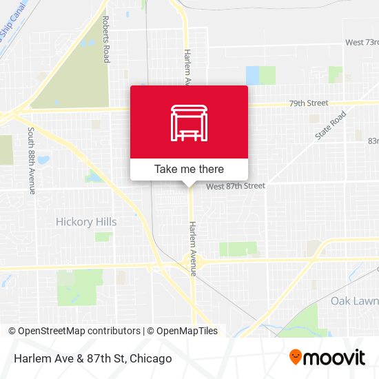 Harlem Ave & 87th St map