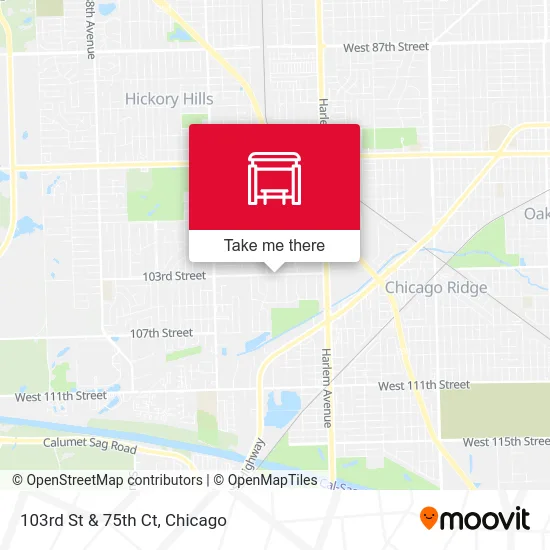 103rd St & 75th Ct map