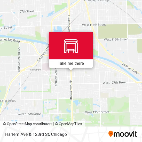 Harlem Ave & 123rd St map