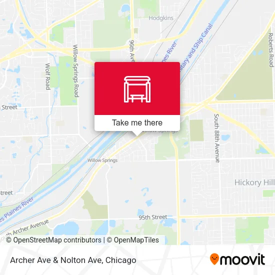 Archer Ave & Nolton Ave map