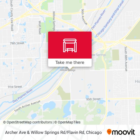 Archer Ave & Willow Springs Rd / Flavin Rd map