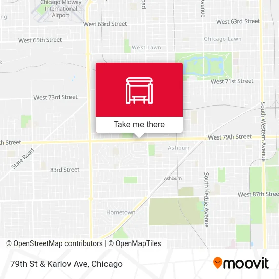 79th St & Karlov Ave map