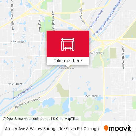 Archer Ave & Willow Springs Rd / Flavin Rd map