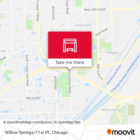 Willow Springs/71st Pl. map