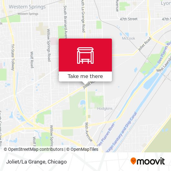 Joliet/La Grange map