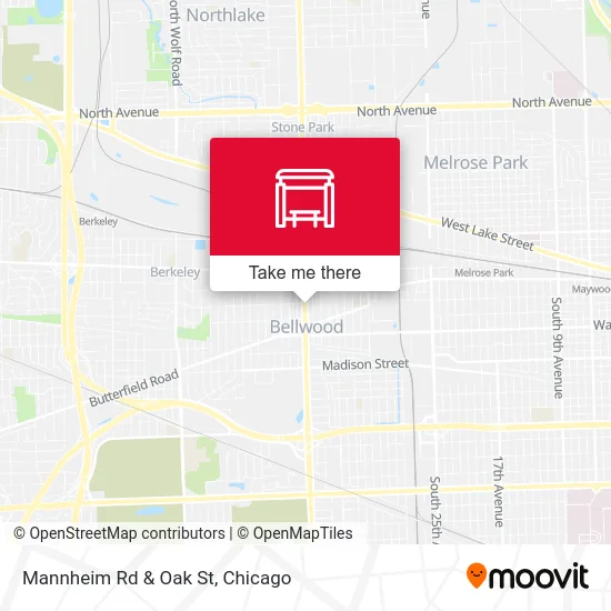 Mannheim Rd & Oak St map