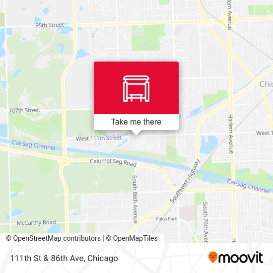 111th St & 86th Ave map