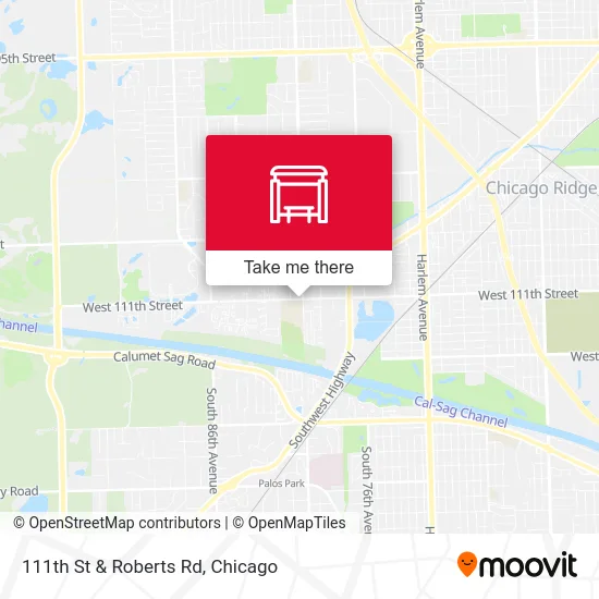 111th St & Roberts Rd map