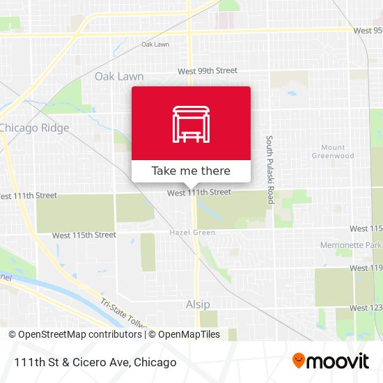 111th St & Cicero Ave map