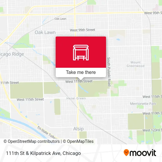 111th St & Kilpatrick Ave map