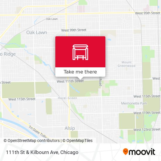 111th St & Kilbourn Ave map